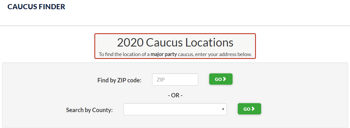 caucus finder
